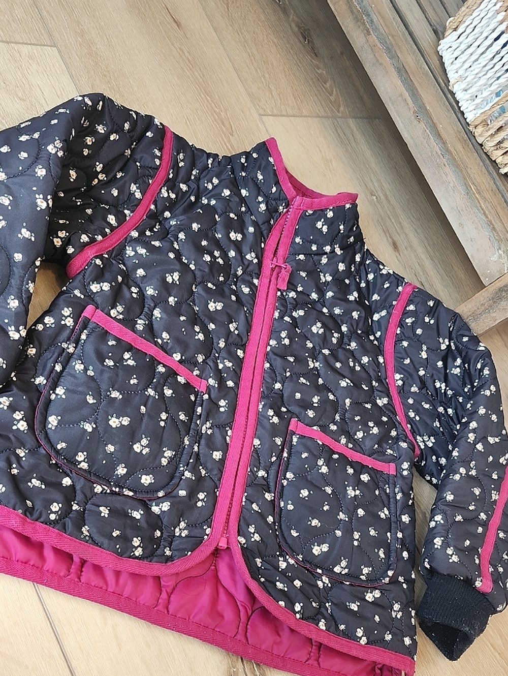 Free Assembly Quilted Floral Jacket, Small 6/6x